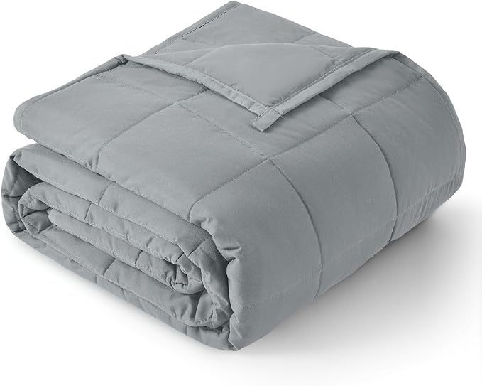 Topblan Weighted Blanket for Adults 25lbs, Breathable Big Weighted Blanket for Sleeping, Soft Heavy Microfiber Material with Glass Beads Blanket for All Season, Sofa Bed, 80"x87" King Size,Grey