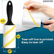 Lint Rollers for Pet Hair, Sticky, Remover for Couch, Clothes Furniture and Carpet. Lint Roller Dog Hair Remover Cat Hair, Animal Hair, Pet Fur, Fuzz. 5 Large Pet Hair Lint Rollers White