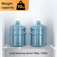 BAOYOUNI Tension Closet Shelf, Adjustable Storage Rack Separator Wardrobe Cupboard Divider Organizer Rod for Kitchen Bathroom Bedroom, 23.62-39.37 Inch