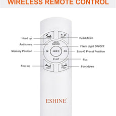 ESHINE Adjustable Bed Frame with Mattress - 8 Inch Gel Memory Foam Mattress(Medium-Firm), Bluetooth APP Control, Wireless Remote, Zero Gravity, Anti Snore, Head and Foot Incline, Queen, 2000 Series