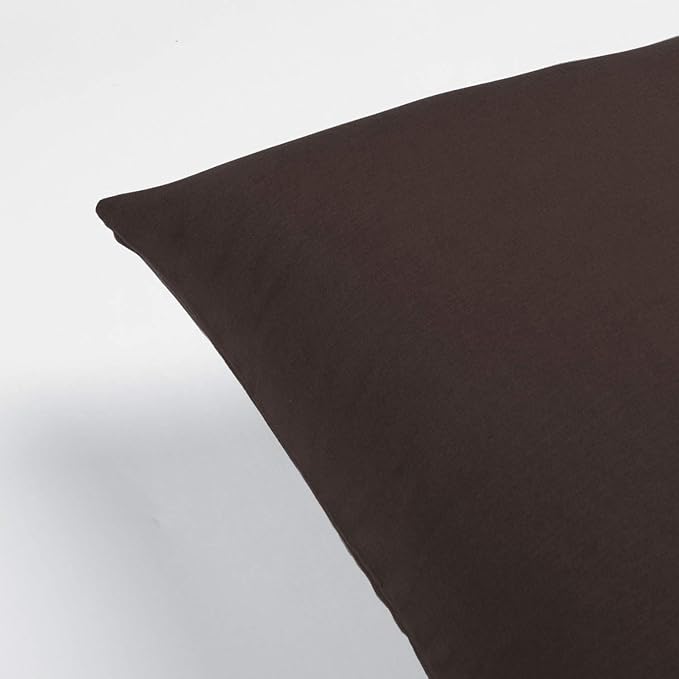 FLXXIE Microfiber Pillow Cases Queen Size Set of 2, Soft Pillowcases with Envelope Closure, Wrinkle Resistant Pillow Covers, 20x30, Dark Brown