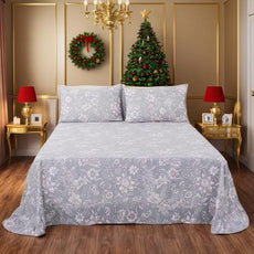 FADFAY Sheets Set Twin XL Shabby Pink and Grey Floral Bedding Vintage Sunflower Bedding 600TC Elegant Summer Sheets 100% Cotton Super Soft Deep Pocket Bed Sheets Set, 4Pcs-Twin XL Size for Dorm Room