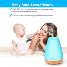 Diffuserlove Essential Oil Diffusers 200ML Remote Control Diffuser Mist Humidifiers BPA-Free Aromatherapy Diffuser (Yellow Base)