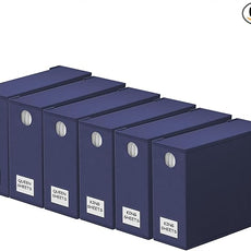 SpaceAid 6 Pack Bed Sheet Organizers and Storage, Foldable Sheet Organizer with Window for Linen Closet, Set Folder Keeper for Queen & King Size Bedding Storage (Navy Blue)