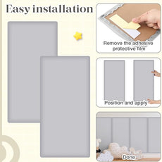 4 Pack Wall Padding for Playroom Peel and Stick Headboard 15.75