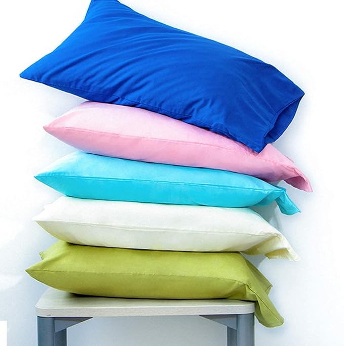 FLXXIE Microfiber Pillow Cases Standard Size, Soft Pillowcases with Envelope Closure, Wrinkle, Stain Resistant Pillow Covers, 20x26, Light Grey