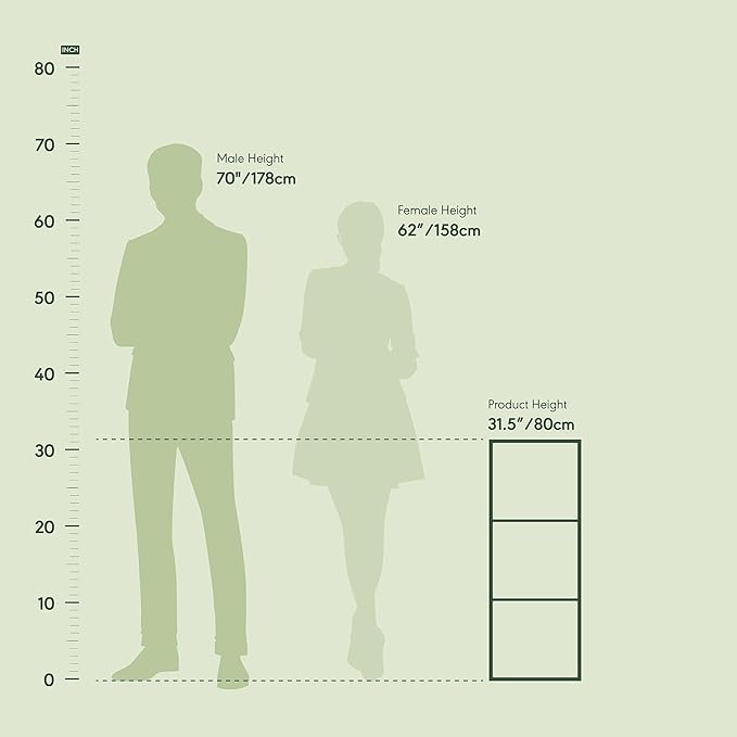 Furinno LUDER Book Shelf, 3-Cube Bookshelf, Bookcase with Open Shelves, 9.3 x 12 x 31.5, for Living Room, Bedroom, Home Office, White