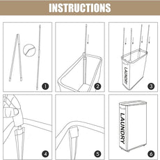 DOKEHOM 29-Inches Enlarged Slim Laundry Basket with Removable Wash Bag on Wheels, Collapsible Rolling Laundry Hamper, Foldable Narrow Corner Clothes Storage Bins (Dark Grey)