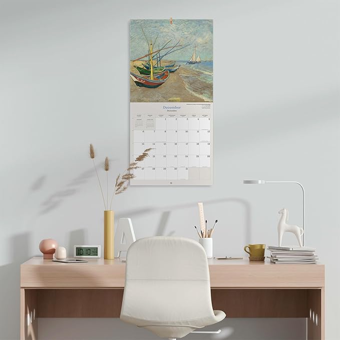 Official Van Gogh Wall Calendar 2026 12" x 12" FSC® Plastic Free - Starts Week On Sunday | Family Planner Art Calendar 2026