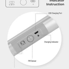 Joyzy 3 Pack Automatic Motion Sensor Closet Lights with Eye-Protection Design, LED Under Cabinet Wireless Lighting, Rechargeable Closet Lightings for Wardrobe Pantry Light