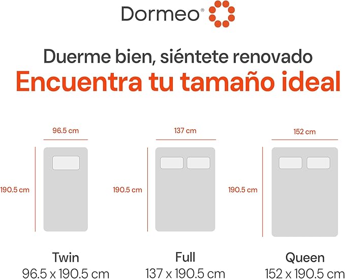 Dormeo Premium Full Size Cooling Mattress Topper - 3-Zone OctaspringⓇ Technology for Optimal Back Support, Anti-Slip Bottom