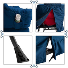 HollyHOME Lazy Chair with Armrest and Side Pocket, Comfy Accent Lounge Chair,Leisure Sofa Armchair for Living Room, Bedroom, Dorm, or Small Spaces, Oversized Reading Sofa Chair,Velvet Royal Blue