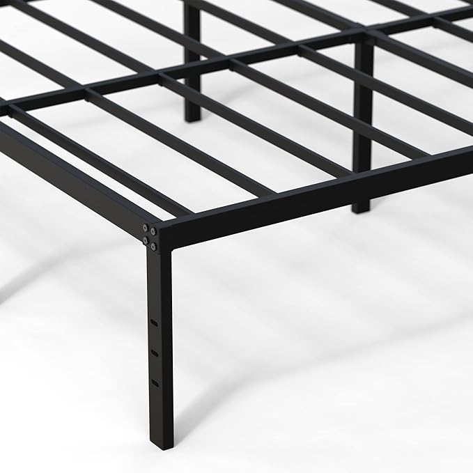 18 Inch King Bed Frame Heavy Duty Metal Platform No Box Spring Needed, Maximum Storage, Easy Assembly, No Noise, Black