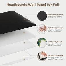 Extra Wide Light Purple Faux Leather Headboard Wall Mount Set - 9-Piece Peel & Stick Bed Backboard Panels (24x12 Inch), Queen/King Size Bed Frame Compatible