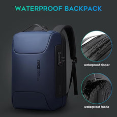 BANGE Anti Theft Business Backpack Fits 15.6 Inch Laptop,Lock Backpack with USB3.0 Charging Port for Office Work,Slim Laptop Backpack for Men and Women