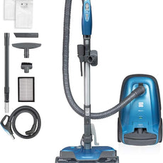 Kenmore BC3005 Pet Friendly Lightweight Bagged Canister Vacuum Cleaner with Extended Telescoping Wand, HEPA, 2 Motors, Retractable Cord, and 4 Cleaning Tools, Blue