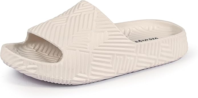 Weweya Slides for Women and Men - Bathroom Shower Shoes - Non Slip House Slippers - Lightweight Beach Sandals