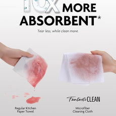 Fantasticlean Microfiber Cleaning Cloth Roll -675 Pack, Tear Away Microfiber Towels, 12