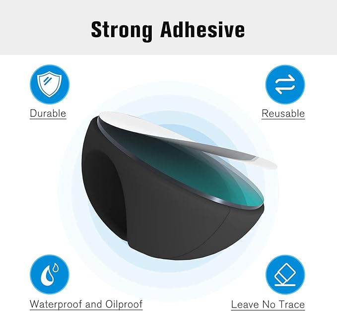 12 Pack Cable Clips, Znben Cord Organizer Holder Adhesive Cable Management Charger Wire Holder Clips for Desk, Home, Office, Car, Cubicle, Nightstand Black