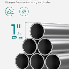 SONGMICS Corner Shower Caddy Tension Pole, 4-Tier Rust-Resistant Shower Organizer, Shower Shelf, Drill-Free, 35.8 to 118.1 Inches, Height Adjustable Trays, for Bathroom, Ink Black UBCB008B01