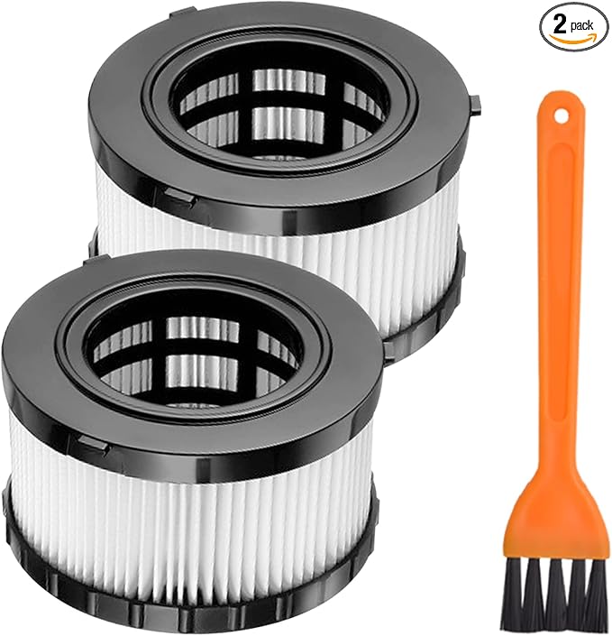 2 Pack HEPA Filter Replacement Compatible with DEWALT Wet Dry Vacuum DC5151H DC515 DCV517 DCV517B-with 2 Cleaning Brushes by Beilan