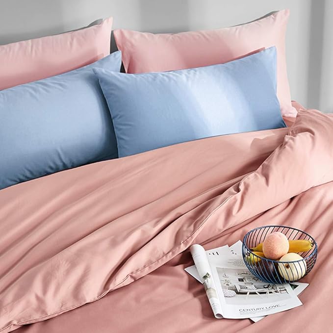 FLXXIE 2 Pack Microfiber King Pillow Cases, 1800 Super Soft Pillowcases with Envelope Closure, Wrinkle, Fade and Stain Resistant Pillow Covers, 20x36, Sky Blue