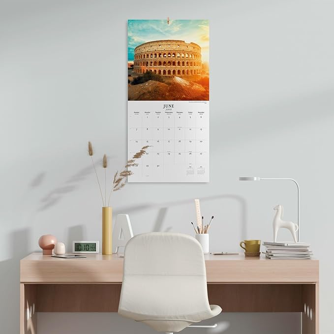Beautiful Places Wall Calendar 2026 12" x 12" FSC® Plastic Free - Starts Week On Sunday | Family Planner Travel Calendar 2026