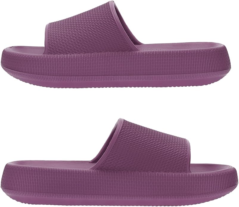 Joomra Pillow Slippers for Women and Men Non Slip Quick Drying Shower Slides Bathroom Sandals | Ultra Cushion | Thick Sole