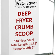 V-Shaped Deep Fryer Strainer Scoop – Frying, Scooper, Skimmer Spoon - Heat Resistant to 750F - Oil & Food Crumbs Strainer for Diner, Restaurant & Hotel by FryOilSaver Co.