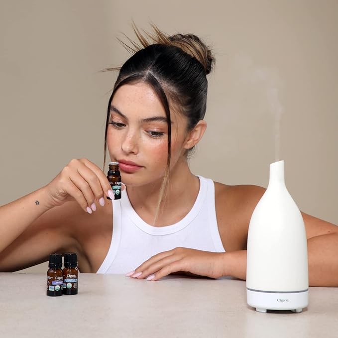 Cliganic Organic Peppermint Essential Oil - 100% Pure Natural for Aromatherapy Diffuser | Non-GMO Verified (Packaging May Vary)