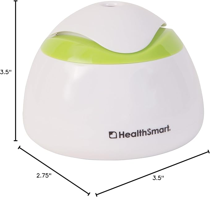 HealthSmart Travel Mate Personal Ultrasonic Small Personal Cool Air Mist USB Compact Travel Humidifier, Relief for Dry Skin, Compact and Personal, Quiet, Filter Free, FSA Eligible Humidifier, White