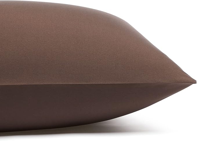 Amazon Basics Lightweight Super Soft Easy Care Microfiber 3-Piece Bed Sheet Set with 14-Inch Deep Pockets, Twin XL, Solid, Chocolate (Pack of 4) AmazonBasics