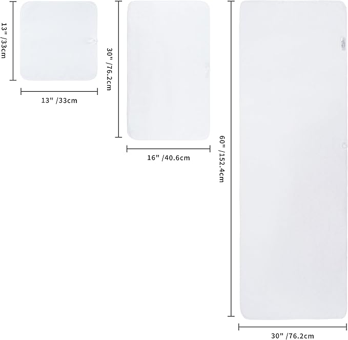 POLYTE Oversize, 60 x 30 in., Quick Dry Lint Free Microfiber Bath Towel Set, 6 Piece (White)