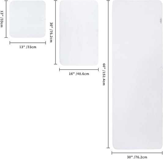 POLYTE Oversize, 60 x 30 in., Quick Dry Lint Free Microfiber Bath Towel Set, 6 Piece (White)