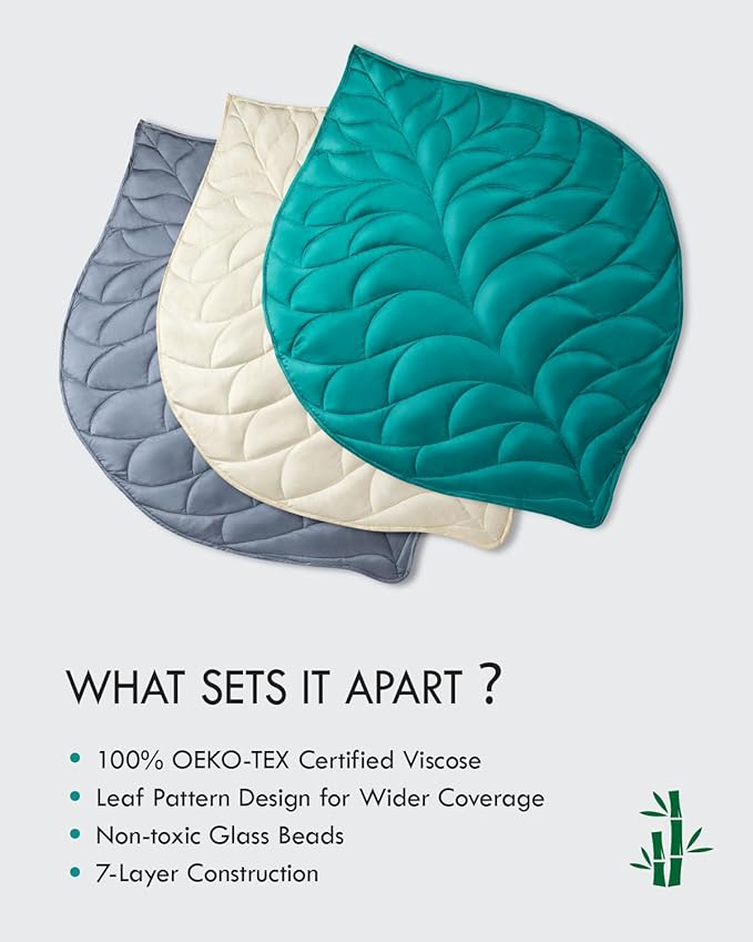 Kaisa Weighted Blanket for Adults(7 lbs, 41"x53"), Weighted Lap Blanket Machine Washable, Small Heavy Blankets with Glass Beads for Home Sleep &Travel, Green