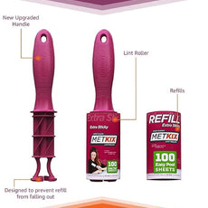 Refill for Metkix Lint Rollers 8 Pack (Total 800 Sheets)