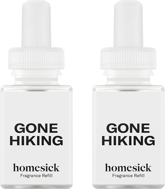 Pura & Homesick Home Scent Refill - Smart Home Air Diffuser - Up to 120-Hours of Luxury Fragrance per Refill - Home Essential - Clean & Safe Diffuser Fragrance - 2 Pack, Gone Hiking