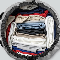 Laundry Bag with Shoulder Straps and Mesh Pocket Laundry Backpack Large Portable Laundry Hamper for College Laundromat Apartment