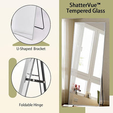 BEAUTYPEAK Full Length Mirror with Stand, 56