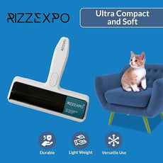 Roller Pet Hair Remover – Original Size Reusable Lint Roller for Cat & Dog Hair on Furniture, Couch, Carpet, Car, Rugs & Bedding – Portable, Eco-Friendly