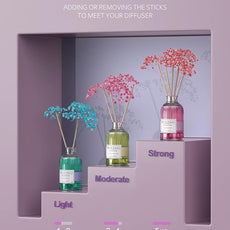 MIZZEO Reed Diffuser Set, Watermelon 6.76 fl oz Highly Scented Room Diffuser Home Fragrance Essential Oil Reed Flower Diffuser, House Bedroom Office Decor & Gifts