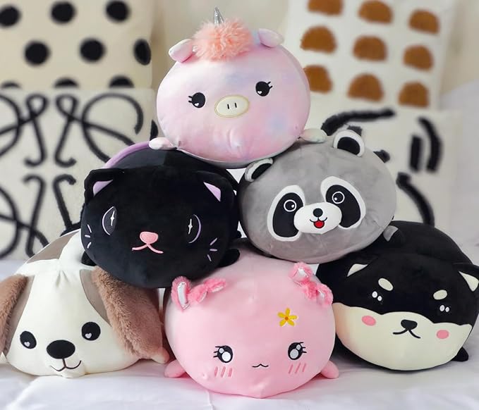 Cuteoy 17.7" Axolotl Stuffed Animal Plush Pillow Soft Comfortable Plushies Large Throw Body Pillow Sleeping Salamander Plush Toy for Girls Boys Birthday