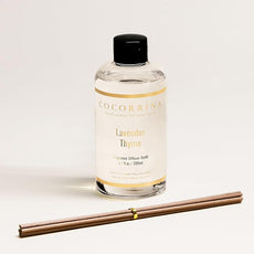COCORRÍNA Refill- Lavender Thyme 6.7 Fl.oz Reed Diffuser Refill with 8 Sticks
