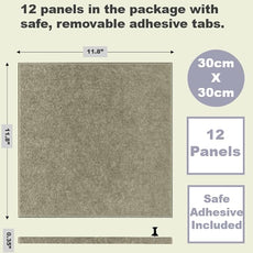 Green Bulletin Board | Cork Boards for Walls | Felt Cork Board for Office, Home & Classroom | Green Office Classroom Supplies | Felt Wall Tiles (12-Pack) | Olive