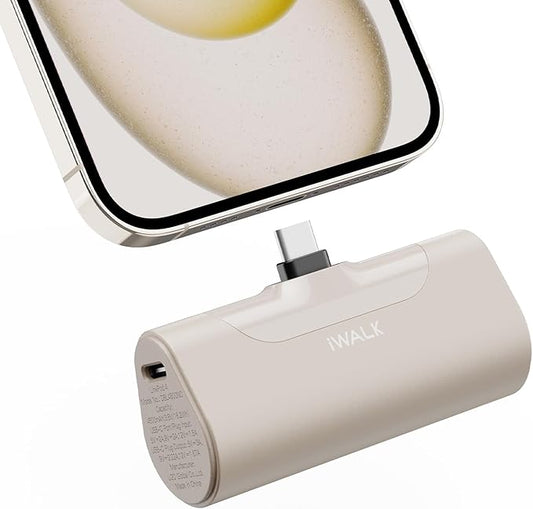 iWALK Portable Charger for iPhone 17/16/15 USB-C Small Power Bank 20W 4,500mAh Fast Charging Battery Pack Compatible with iPhone 15/16/17 Plus/17 Pro/17 Pro Max, Samsung Galaxy S25/S24/S23 Android