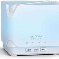 ASAKUKI Essential Oil Diffuser, Multifunctional Ultrasonic Aromatherapy Fragrant Oil Vaporizer Humidifier with Timer, Auto-Off Safety Switch, and 7 LED Light Colors, 700 ml (White)