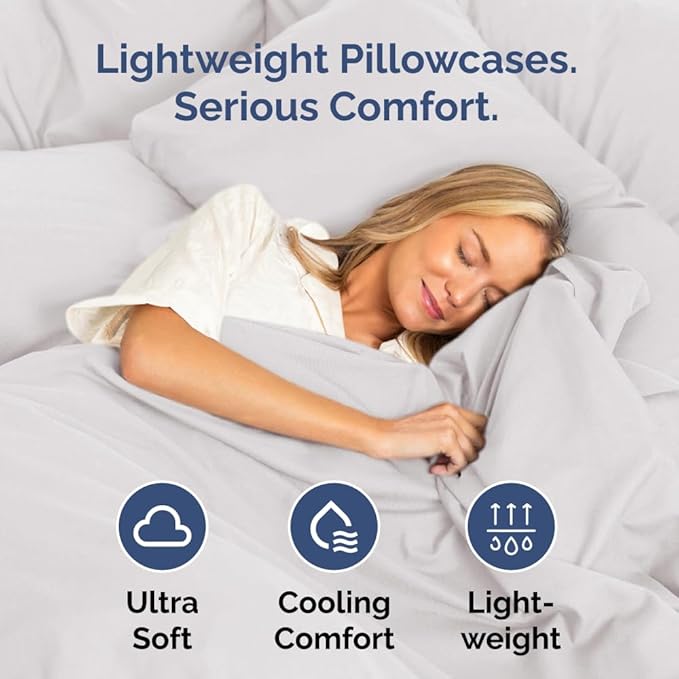 Queen Pillow Cases - 4 Pack - Super Soft Pillowcase Covers - Envelope Enclosure - Hotel Quality Pillow Protectors - Wrinkle Free, Shrink & Stain Resistant - Machine Washable - 20" x 30" (French Grey)