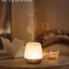 Glass Essential Oil Diffuser, 180ml Ultrasonic Aroma Diffuser for Essential Oil Large Room, Auto-Off Timer & Night Light with 7 Mood Lights, Quiet, Air Diffusers for Home Bedroom Office, Gift Idea