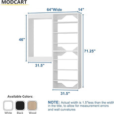 Modular Closet Organizer, White 64