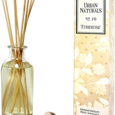 Urban Naturals Tuberose Fragrance Oil Reed Diffuser | Exotic Tuberose and Fragrant Orange Blossom | Floral Room Freshener with Reeds | Vegan. Made in The USA